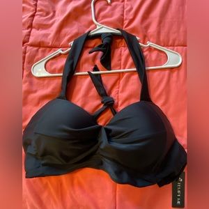 Halter and back tied bikini top